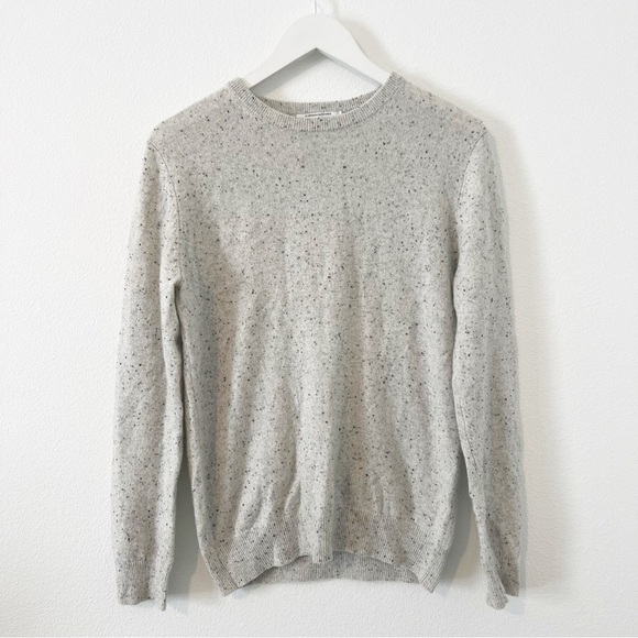 Pure Cashmere NYC x Cafe Leandra Unisex Crew Neck Sweater Fossil Size Small S - Picture 2 of 8